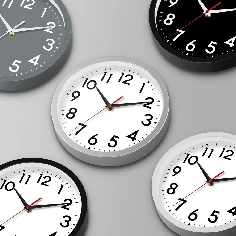Wall Clock Modern Battery Operated 10 Inch Simpel Silent Non Ticking Decorative